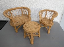 Salon osier rotin d'occasion  Boucau