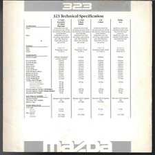 Mazda 323 specifications for sale  UK