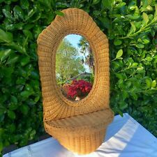 Miroir osier vintage d'occasion  L'Isle-en-Dodon