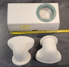 Caixa Dorade com ventilação de capô de 4" de diâmetro perfil baixo, par para ventilação de barco à prova d'água comprar usado  Enviando para Brazil