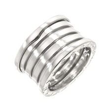 Anel BVLGARI B-ZERO1 5BAND ouro branco 18K 750 tamanho 53 6-6,25 (EUA) 90284210 comprar usado  Enviando para Brazil