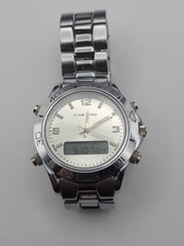 Relógio masculino AZZARO CHROME mostrador prateado tom prata aço inoxidável funcionando comprar usado  Enviando para Brazil