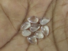 5X8MM Natural Rose Quartz Pear Cabochon Loose Gemstone 8Pcs Lot 6Cts. Y428 na sprzedaż  Wysyłka do Poland