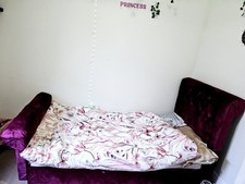 Cama e cabeceira de solteiro usadas X 2 AZUL E ROSA comprar usado  Enviando para Brazil