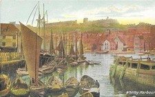 Postcard whitby harbour for sale  DEAL