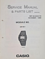 Usado, FOLHETO ANTIGO MANUAL DE SERVIÇO ORIGINAL CASIO LISTA DE PEÇAS PARA MODELOS G-SHOCK QW-901 comprar usado  Enviando para Brazil