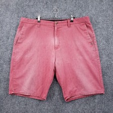 Bermuda Volcom Masculina 40 Vermelha Cintura Média 10" Frente Plana Jeans Casual Exterior, usado comprar usado  Enviando para Brazil