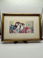 Vintage owl lithograph for sale  West Palm Beach