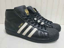 Tênis Adidas PRO MODEL Masculino 13 Couro Preto Branco Dourado Vestido Casual comprar usado  Enviando para Brazil