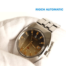Usado, Ricoh Manual SWISS🇨🇭 Feito, Relógio de Pulso Masculino, Mostrador Marrom Data, Cor Prata. comprar usado  Enviando para Brazil