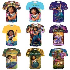 Cosplay Encanto 3D T-Shirts Mirabel Pepa Adult Kids Sports Short Sleeves Top Tee comprar usado  Enviando para Brazil