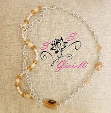 Collana artigianale cristalli usato  Roma