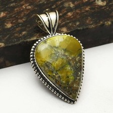Usado, Pingente étnico feito à mão de pedra preciosa jaspe presente joia para menina 2" AP-84606 comprar usado  Enviando para Brazil