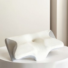 Almohada cervical de espuma viscoelástica de rebote lento suave almohada ortopédica ergonómica (gris) segunda mano  Embacar hacia Mexico