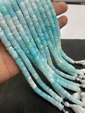 Pneu facetado opala azul sombreado AAA+ opala natural forma de roda plana contas de pedra preciosa, usado comprar usado  Enviando para Brazil