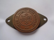 Brass embossed token for sale  CASTLEFORD
