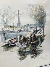Signed eiffel tower for sale  Hollywood