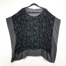 Túnica Kimono Eileen Fisher Feminina Tamanho Único Veludo Preto Fada Gótica Bruxa comprar usado  Enviando para Brazil