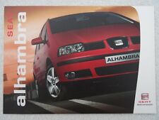 Seat alhambra brochure for sale  BOURNEMOUTH