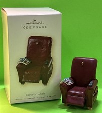 Ornamento de Natal Hallmark lembrança “cadeira favorita” pai menino preguiçoso 2007 comprar usado  Enviando para Brazil