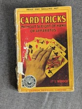 Antique 1918 Magic Book Card Tricks Without Sleight Of Hand Or Apparatus, Widdop comprar usado  Enviando para Brazil