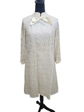 Vestido de Noiva Vintage Renda Creme Carol Craig Mini Mod Linha A Retrô Anos 50 Anos 60 10 comprar usado  Enviando para Brazil