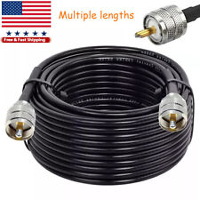 Cabo coaxial RF RG-58 UHF PL-259 macho para macho conector rádio amador CB 30-100 pés comprar usado  Enviando para Brazil
