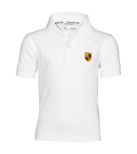 Oryginalna koszulka polo Porsche herb – Essential męska, biała, 100% bawełna, używany na sprzedaż  Wysyłka do Poland