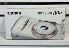 Câmera de Filme 35mm Canon Sure Shot 80u Point & Shoot Prata Caixa Aberta comprar usado  Enviando para Brazil