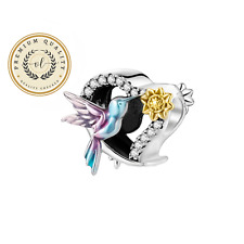 Berloque de coração de beija-flor para pulseira, berloque de coração, berloque de sol comprar usado  Enviando para Brazil
