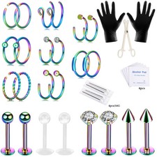 19-35 peças kit de ferramentas piercing corporal nariz cirúrgico labret anel labial brinco comprar usado  Enviando para Brazil