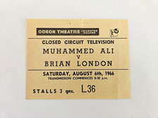 Ingresso Muhammad Ali v Brian London - Circuito fechado TV Odean - 6 de agosto de 1966, usado comprar usado Ingresso Muhammad Ali v Brian London - Circuito fechado TV Odean - 6 de agosto de 1966, usado comprar usado  Enviando para Brazil