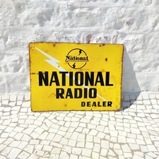 Placa de sinalização esmaltada dupla face publicidade revendedor de rádio nacional antiga EB405 comprar usado Placa de sinalização esmaltada dupla face publicidade revendedor de rádio nacional antiga EB405 comprar usado  Enviando para Brazil