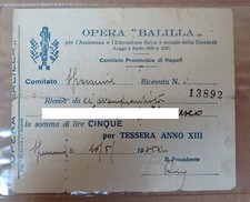Documento opera nazionale usato  Casandrino