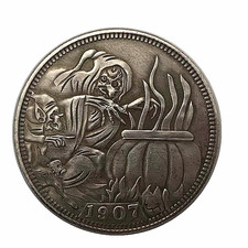 Bruxa de Halloween águia EUA arte artesanato novidade moeda hobby colecionador presente colecionável comprar usado  Enviando para Brazil