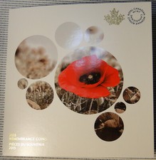 VAZIO Canadá 2015 Flanders Field poppy toonie quarto moeda cartão porta-moedas comprar usado  Enviando para Brazil