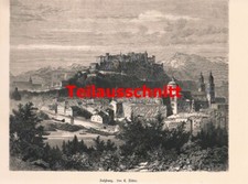 Usado, d101 2092 - Lorenz Ritter Salzburg Stadtbild Kunstblatt 33x23 cm Druck 1880 comprar usado  Enviando para Brazil