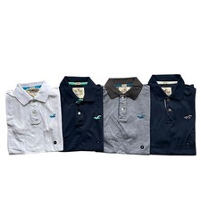 Polo masculino Hollister bordado ícone sólido épico flexível manga curta 4 cores novo com etiquetas comprar usado  Enviando para Brazil