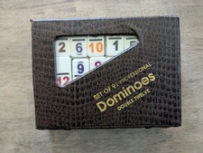 Conjunto de 91 dominós profissionais duplos doze números em estojo de vinil completo comprar usado  Enviando para Brazil