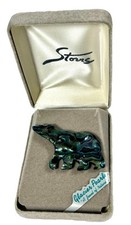Prendedor Storrs GLACIAR PERLA OSO JOYA DE LA NATURALEZA segunda mano  Embacar hacia Mexico