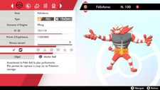 Pokemon felinferno shiny d'occasion  Château-Renard