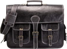 Cuir vintage sacoche d'occasion  Expédié en France