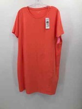 Vestido de manga curta usado Eileen Fisher laranja tamanho XS comprimento do joelho comprar usado  Enviando para Brazil