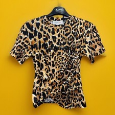 Camiseta Paco Rabanne H&M detalhe torcido coquetel estampa de leopardo tamanho XS comprar usado  Enviando para Brazil