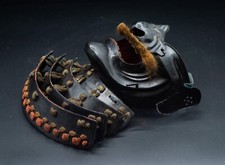 Máscara de armadura samurai antiga do período Edo MENPO de ferro genuína feita no Japão comprar usado  Enviando para Brazil