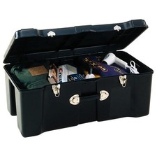 Caja de herramientas negra de lujo CONTICO 23,5 galones maletero armario contenedor de almacenamiento segunda mano  Embacar hacia Mexico