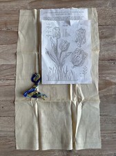 Kit de bordado de toalha de linho vintage década de 1930’s Tulipas comprar usado  Enviando para Brazil