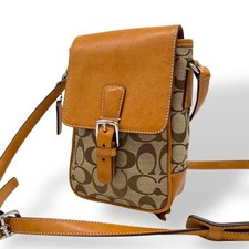 Bolsa de ombro Coach Sacoche PVC couro assinatura bege, usado comprar usado  Enviando para Brazil