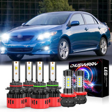 Ajuste Toyota Corolla 2009-2013 6 peças 6000K faróis de LED lâmpadas de atualização de farol de neblina comprar usado  Enviando para Brazil