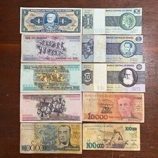 Lote 10 notas do Brasil - Cédulas Antigas do Brasil - 036369 comprar usado  Brasil 